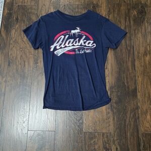 Alaska Kids Navy Blue Graphic T-Shirt
